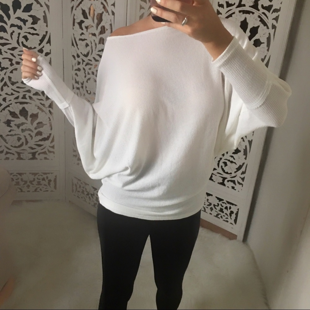 LAST 1️⃣ Waffle Knit Long Sleeve Dolman - Picture 2 of 7